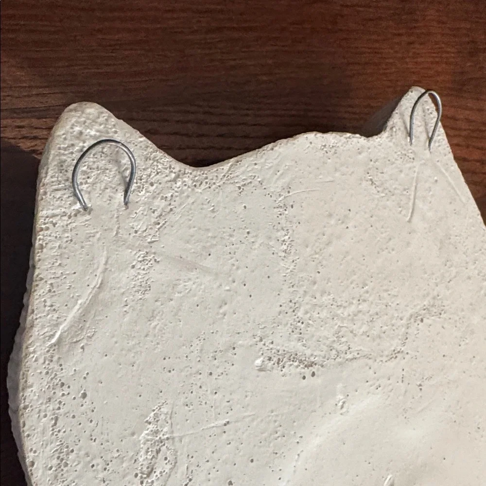 VTG MCM Chalkware Hoot Owl Shaped Decorative Wall Mirror ready to paint